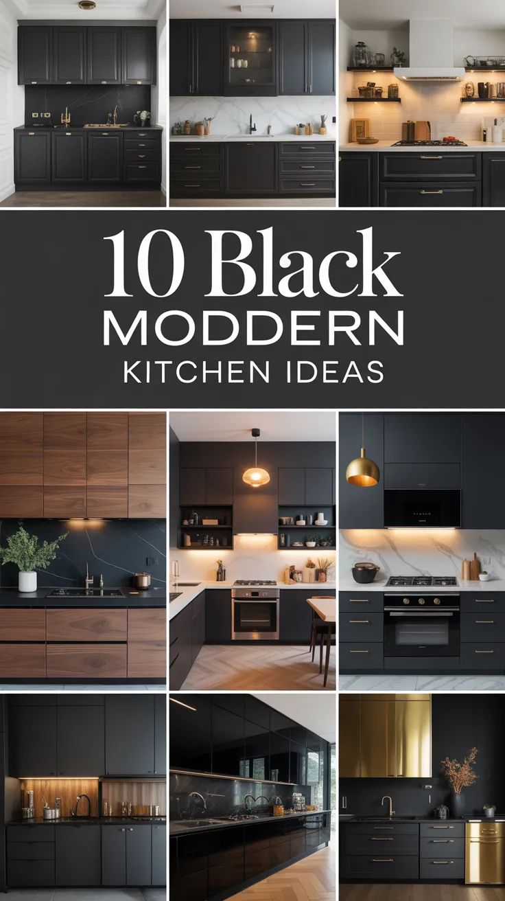 10 Black Modern Kitchen Ideas for a Sleek and Sophisticated Space