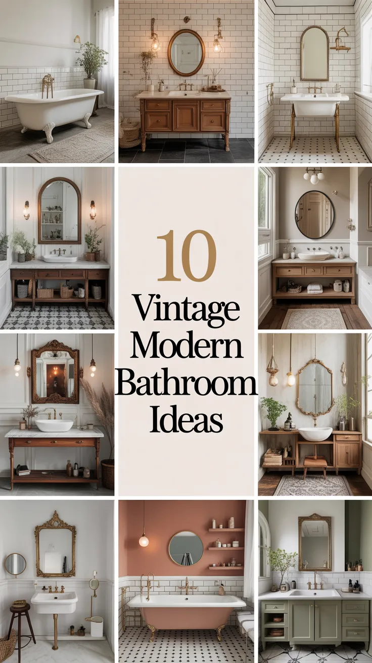 10 Vintage Modern Bathroom Ideas for a Timeless and Elegant Space
