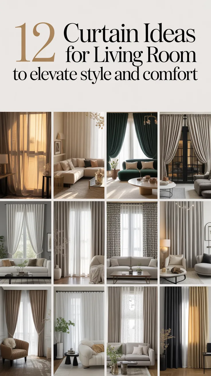 12 Curtain Ideas for Living Room to Elevate Style and Comfort 1