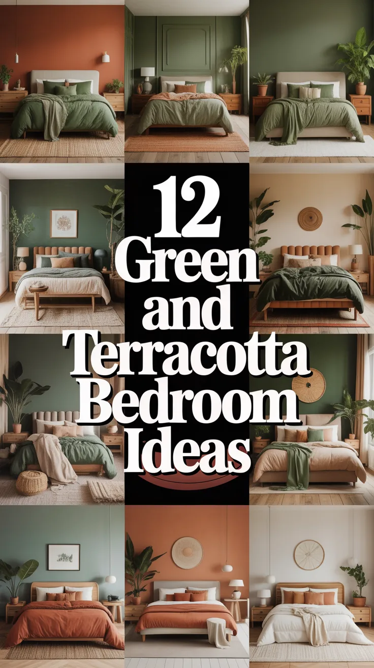 12 Green and Terracotta Bedroom Ideas