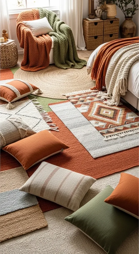 Layered Rugs and Textiles
