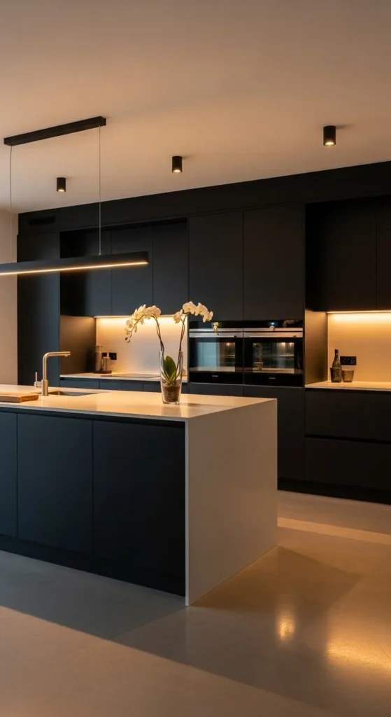 Matte Black Cabinets