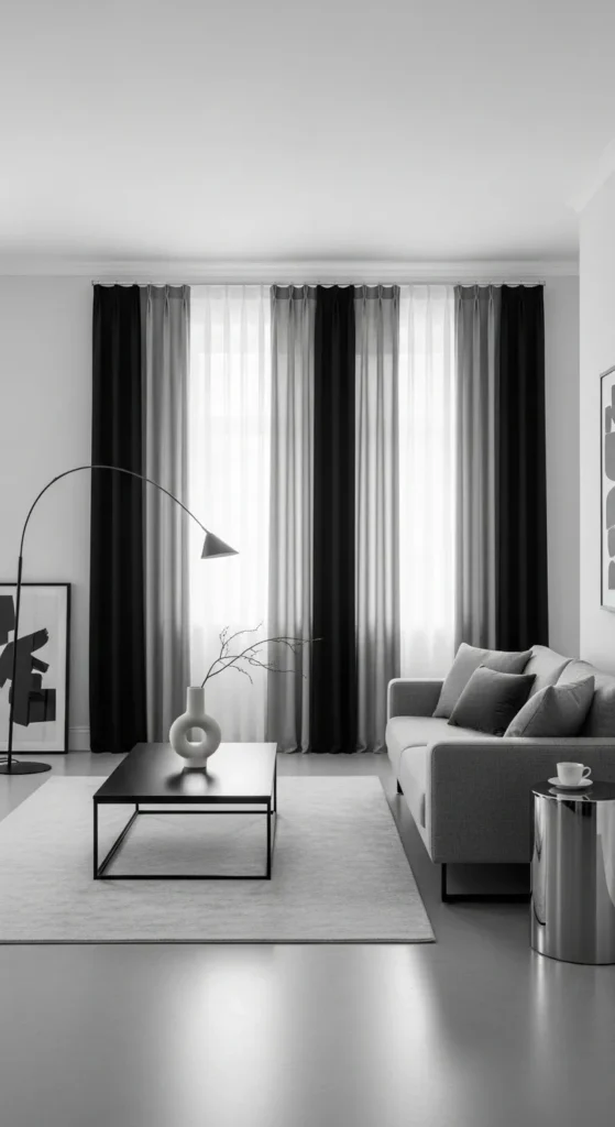 Minimalist Monochrome Curtains