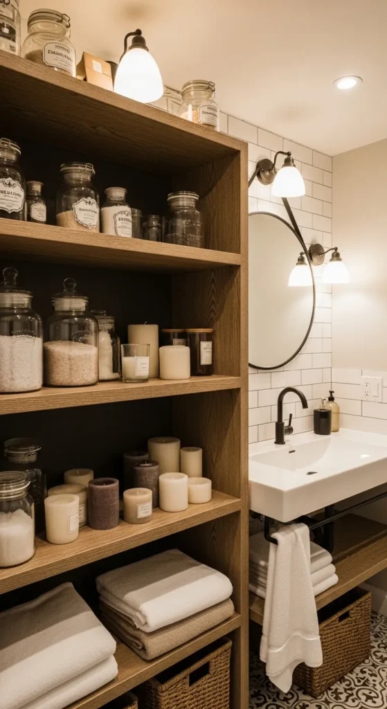 Open Shelving with Vintage Decor