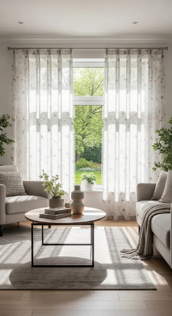 Printed Sheer Curtains
