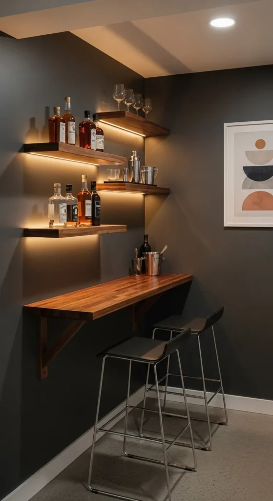 Small Space Basement Bar