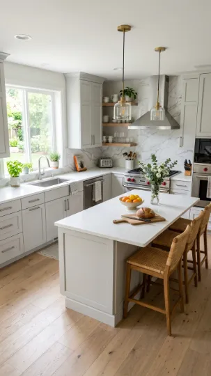 Light Grey for Bright Kitchens