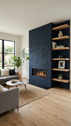 Statement Color or Accent Fireplace