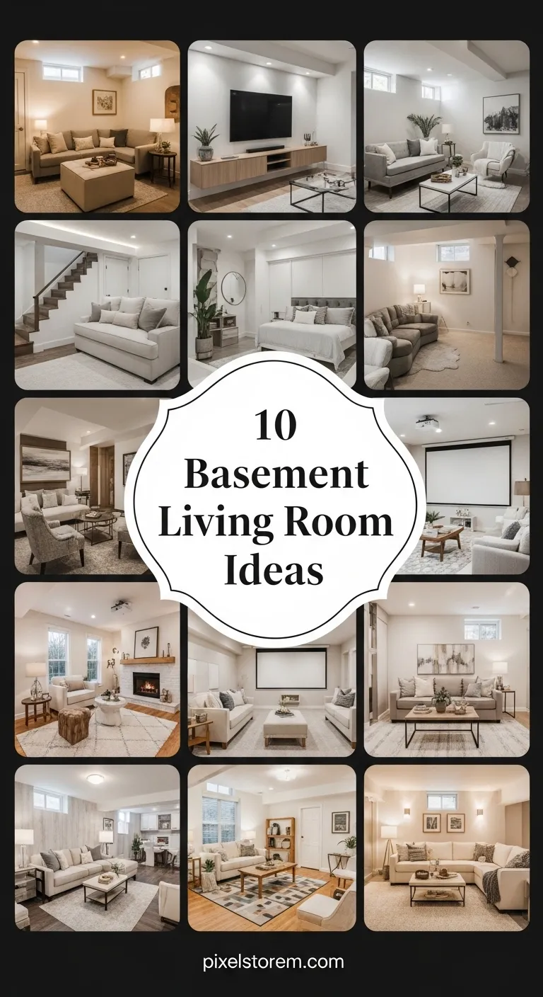10 Basement Living Room Ideas for a Cozy, Stylish, and Functional Space