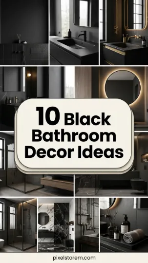 10 Black Bathroom Decor Ideas