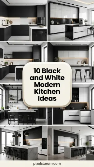 10 Black and White Modern Kitchen Ideas