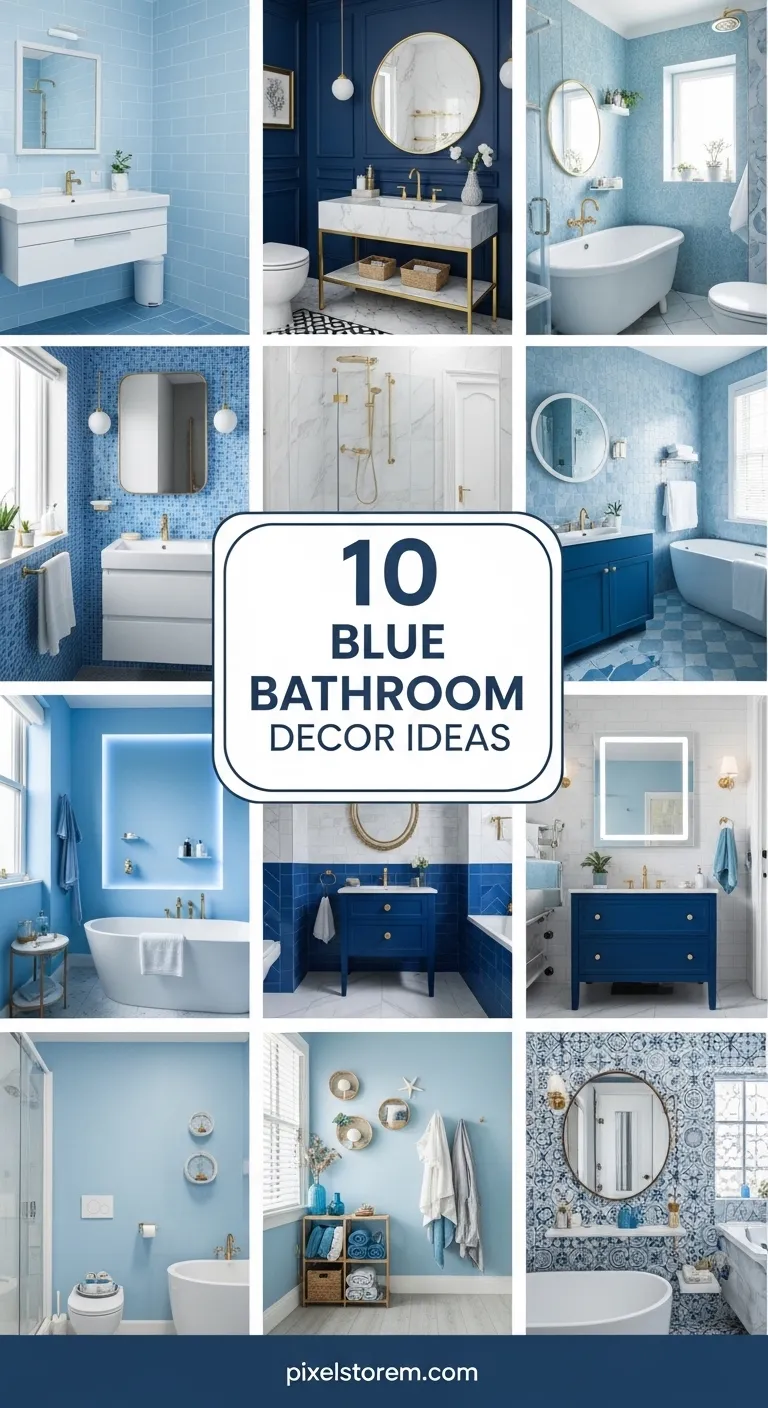 10 Blue Bathroom Decor Ideas for a Calm, Fresh, and Stylish Space