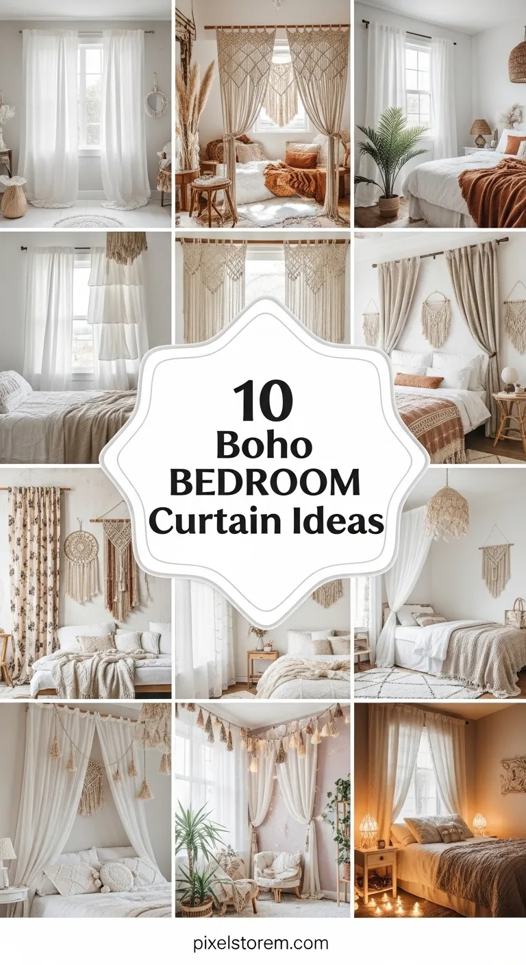 10 Boho Bedroom Curtain Ideas for a Cozy, Stylish, and Free-Spirited Space
