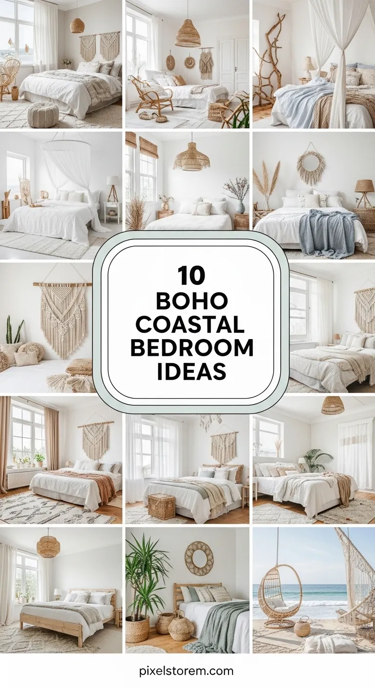 10 Boho Coastal Bedroom Ideas for a Relaxed, Breezy, and Stylish Space