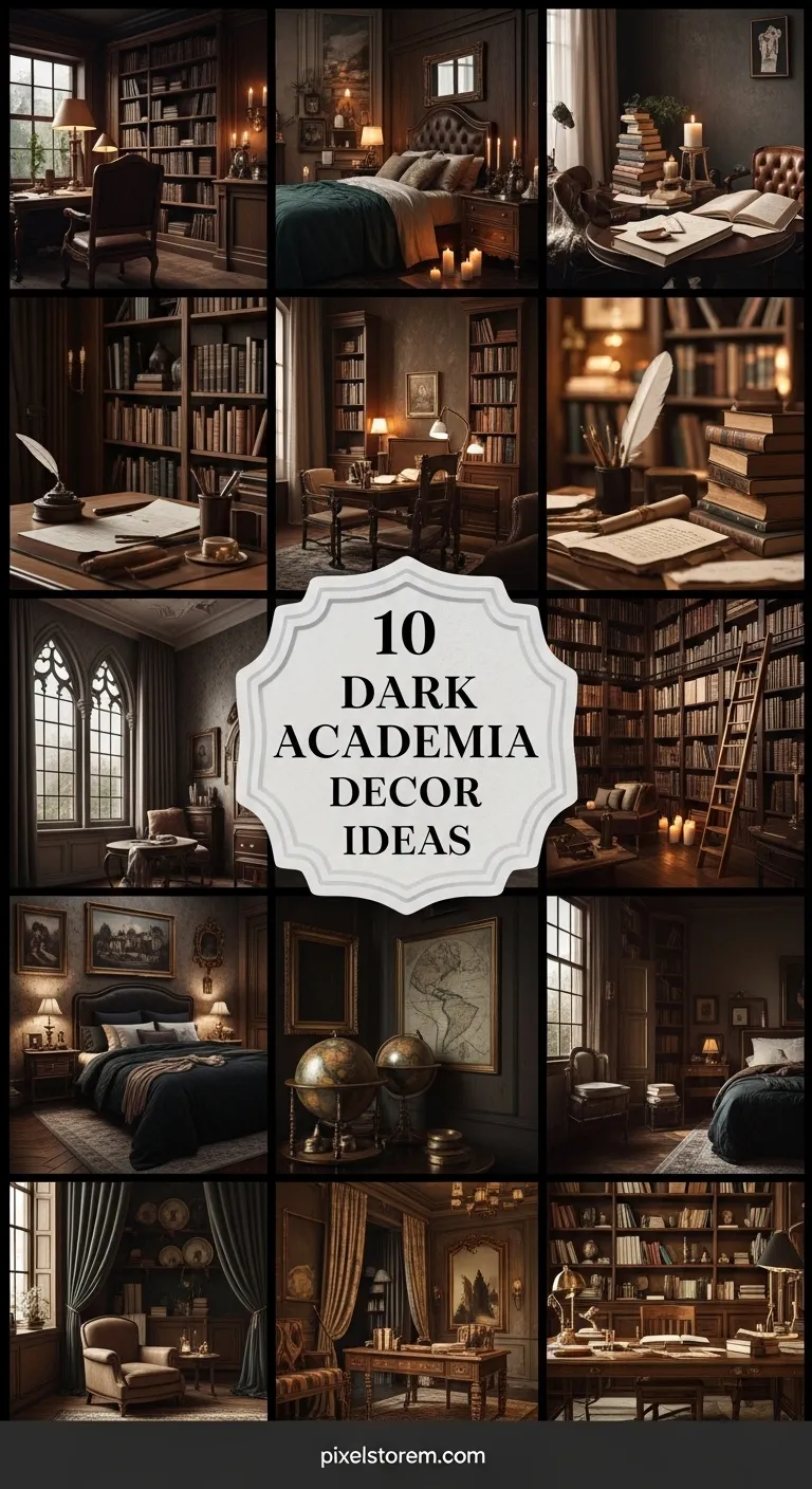 10 Dark Academia Decor Ideas for a Moody, Elegant, and Intellectual Space