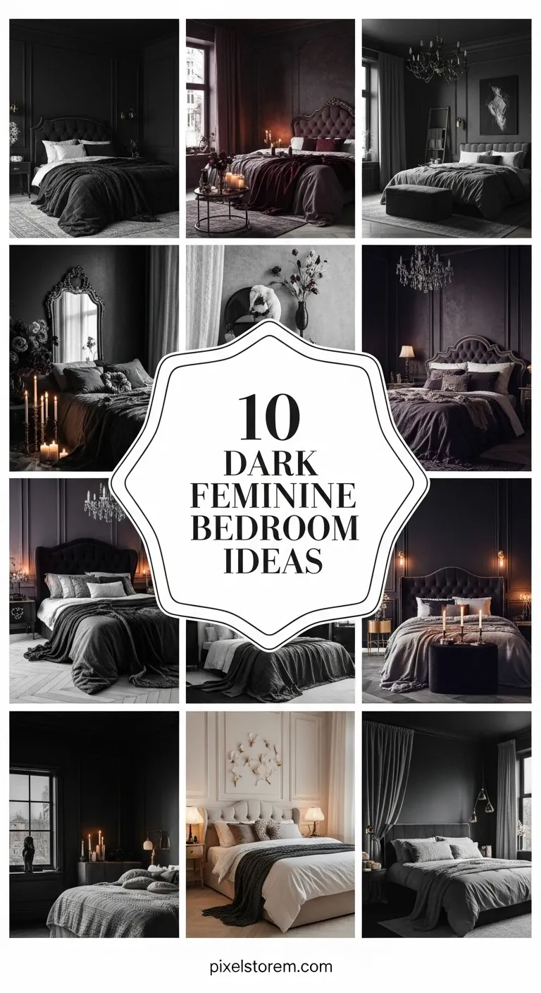 10 Dark Feminine Bedroom Ideas for a Bold, Elegant, and Mysterious Space