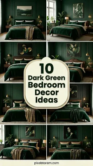 10 Dark Green Bedroom Decor Ideas