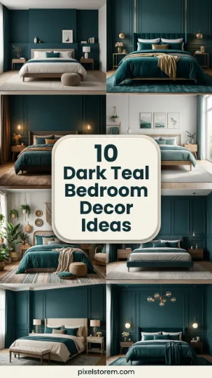 10 Dark Teal Bedroom Decor Ideas