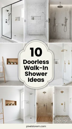 10 Doorless Walk-In Shower Ideas