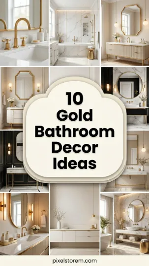10 Gold Bathroom Decor Ideas