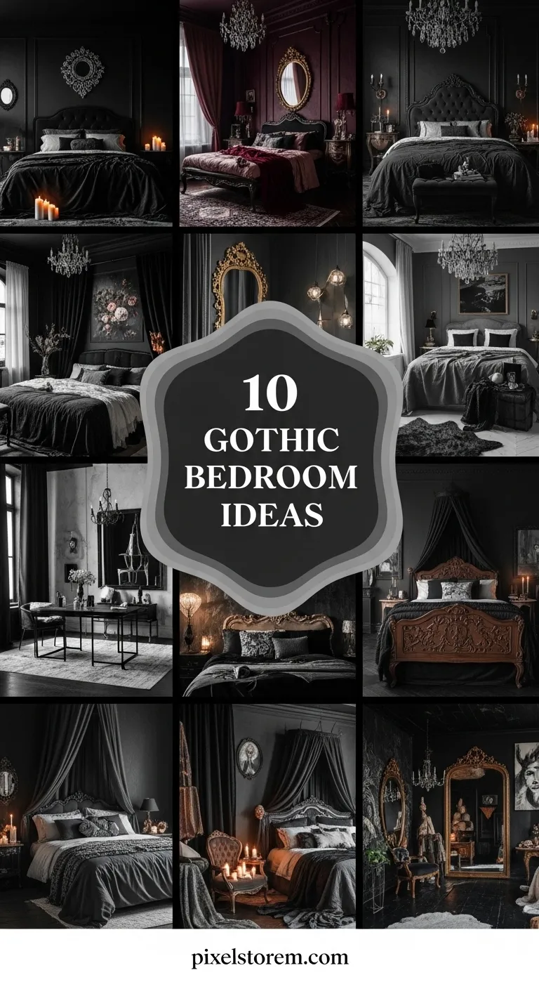 10 Gothic Bedroom Ideas for a Dark, Elegant, and Dramatic Space10 Gothic Bedroom Ideas for a Dark, Elegant, and Dramatic Space