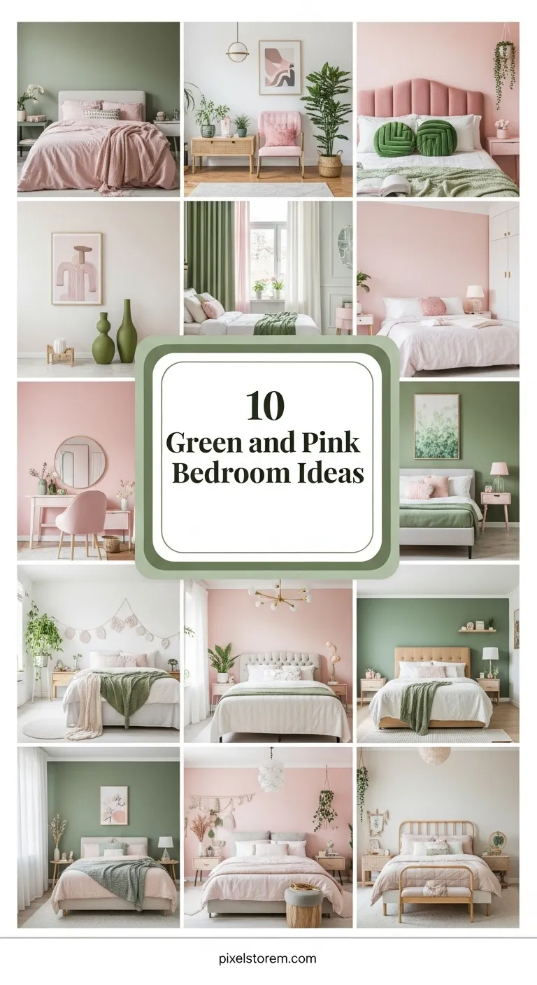 10 Green and Pink Bedroom Ideas for a Fresh and Stylish Space