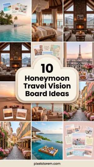 10 Honeymoon Travel Vision Board Aesthetic Ideas
