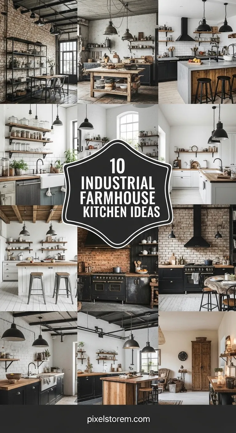 10 Industrial Farmhouse Kitchen Ideas for a Rustic and Modern Space
