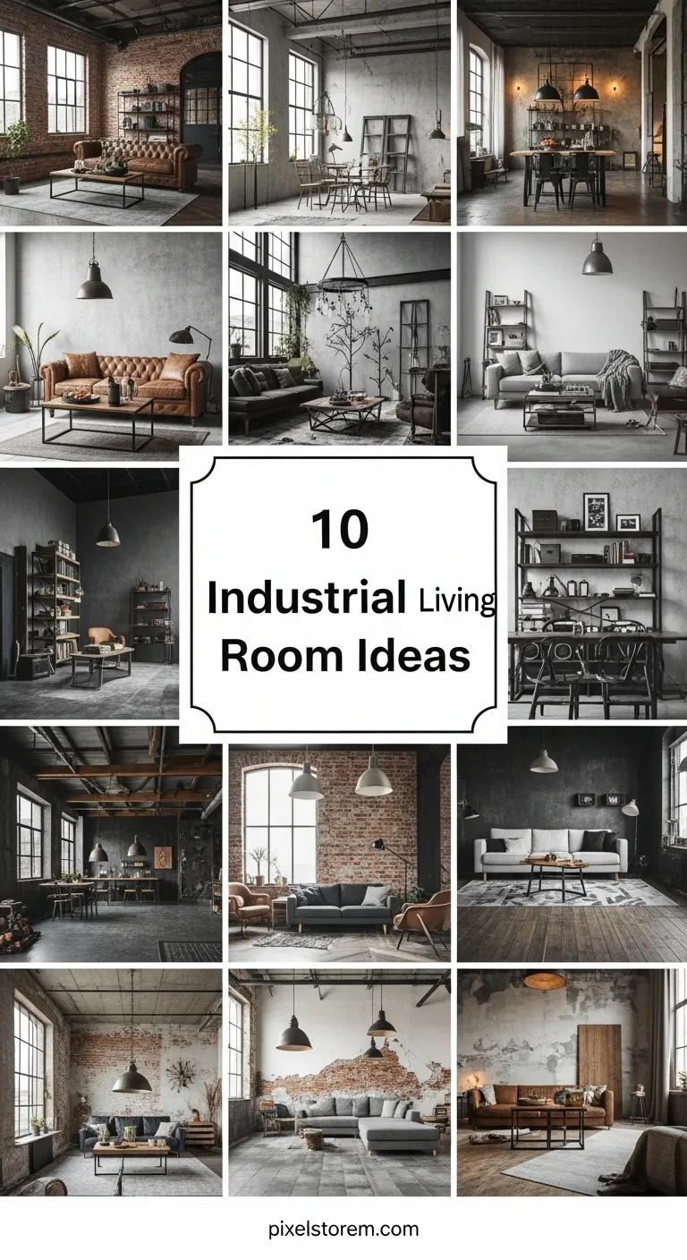 10 Industrial Living Room Ideas for a Modern, Bold, and Stylish Space