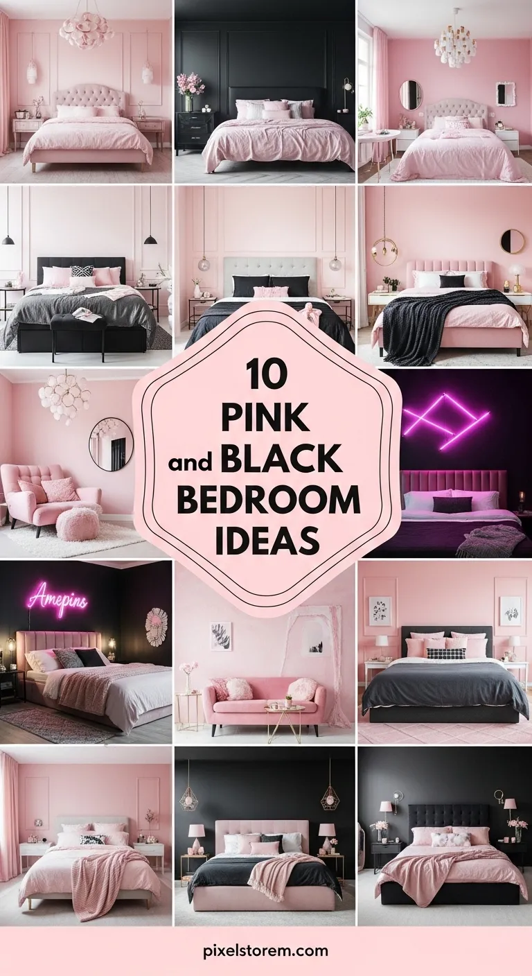 10 Pink and Black Bedroom Ideas for a Bold and Stylish Space