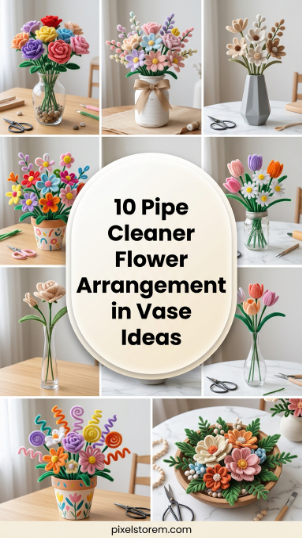 10 Pipe Cleaner Flower Vase Ideas