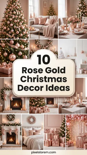 10 Rose Gold Christmas Decor Ideas