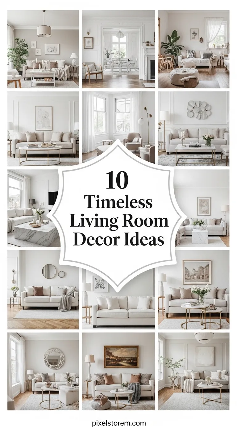 10 Timeless Living Room Decor Ideas for a Classic, Elegant, and Lasting Style