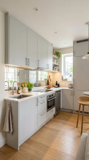 Grey Cabinets for Small Kitchens