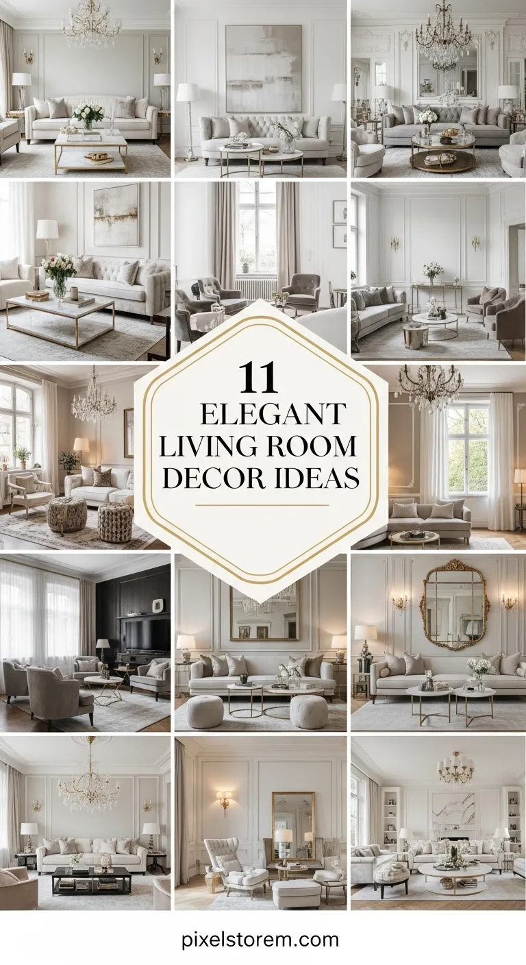 11 Elegant Living Room Decor Ideas for a Stylish, Luxurious, and Timeless Space