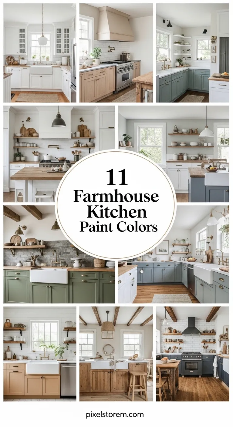 11 Farmhouse Kitchen Paint Colors for a Warm, Cozy, and Timeless Space