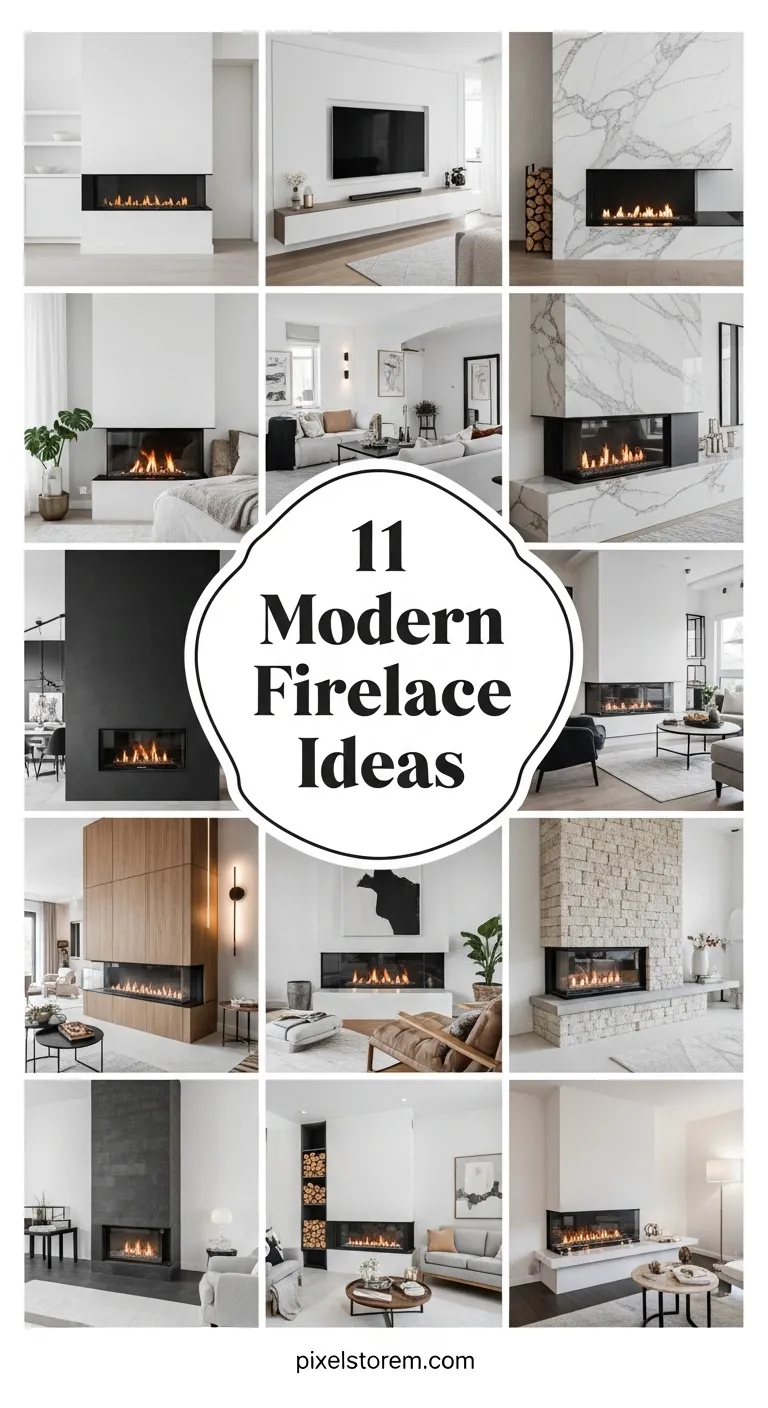 11 Modern Fireplace Ideas for a Sleek, Cozy, and Stylish Living Space