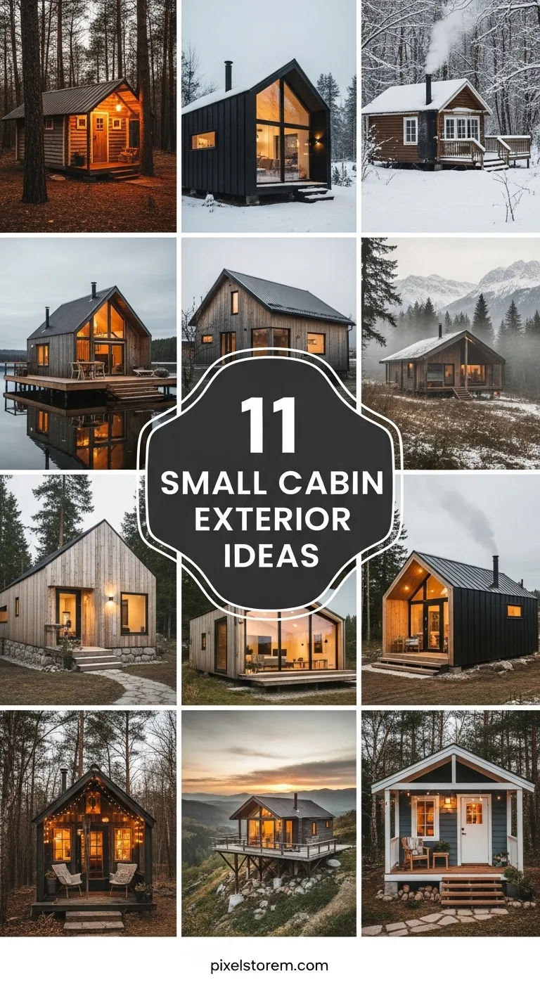 11 Small Cabin Exterior Ideas for a Cozy, Rustic, and Beautiful Outdoor Look
