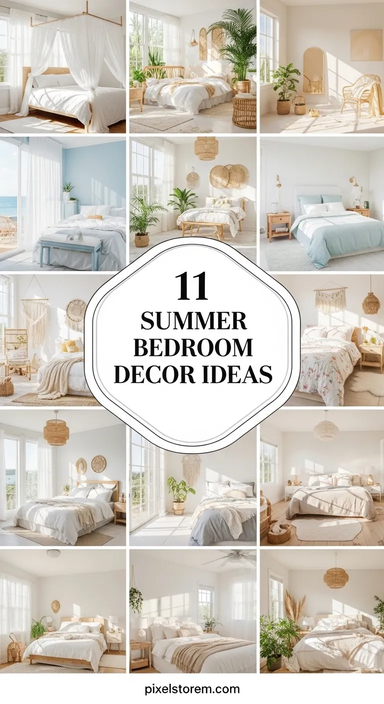 11 Summer Bedroom Decor Ideas for a Fresh, Light, and Airy Space