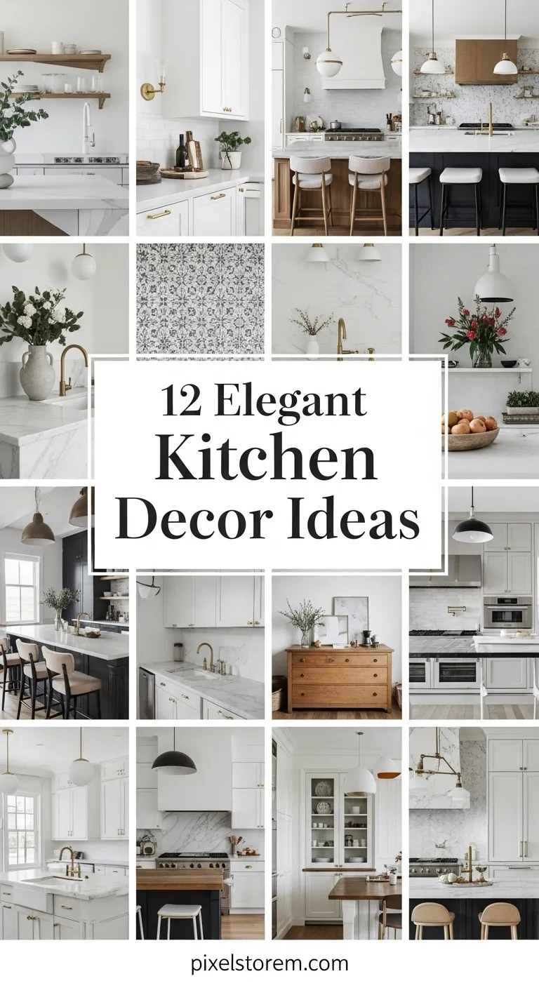12 Elegant Kitchen Decor Ideas for a Stylish, Luxurious, and Timeless Space