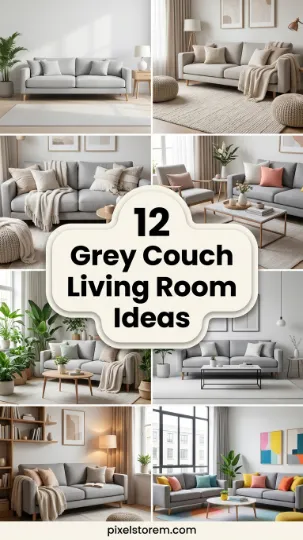 12 Grey Couch Living Room Ideas