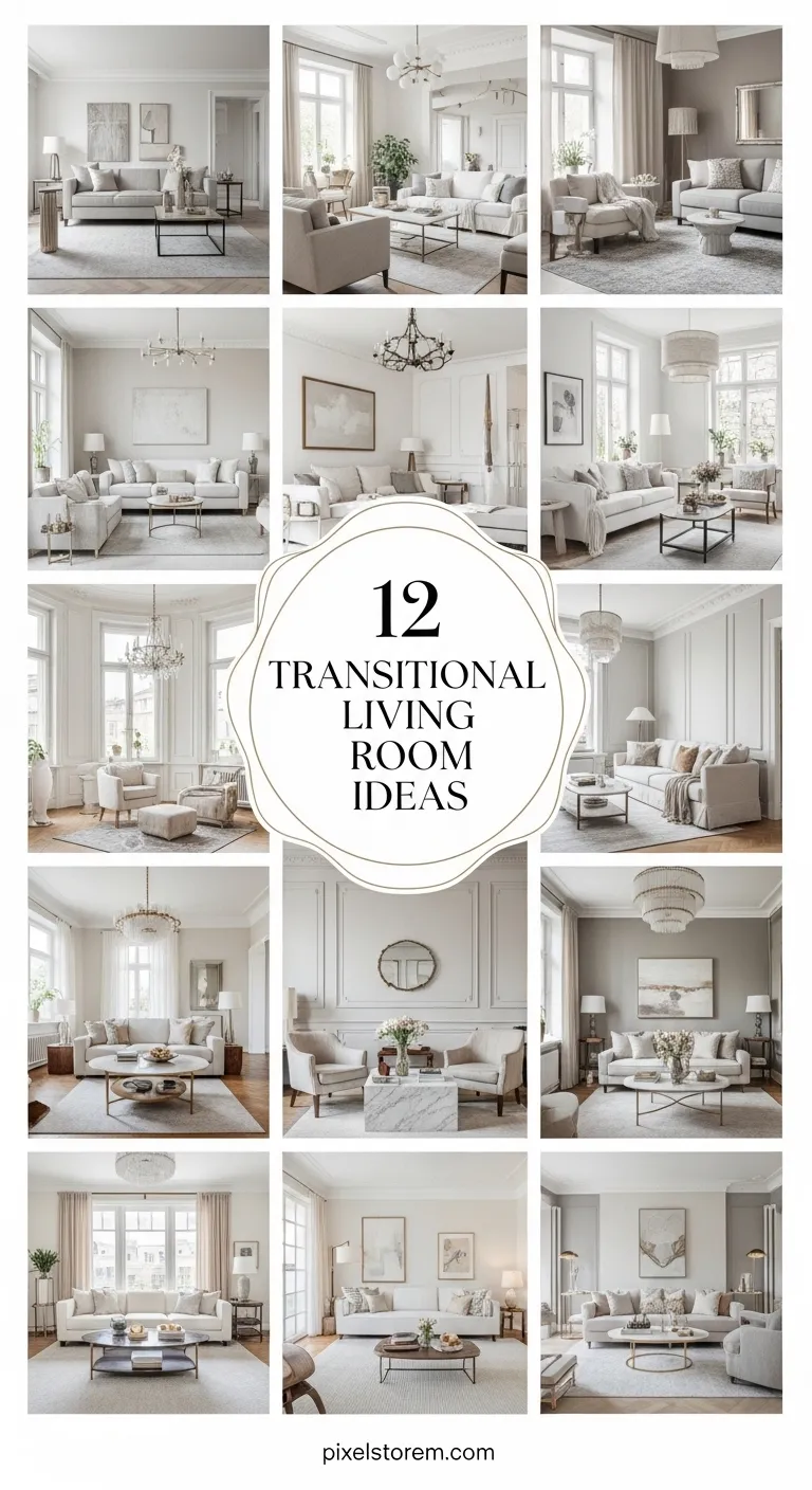 12 Transitional Living Room Ideas for a Balanced, Stylish, and Timeless Space