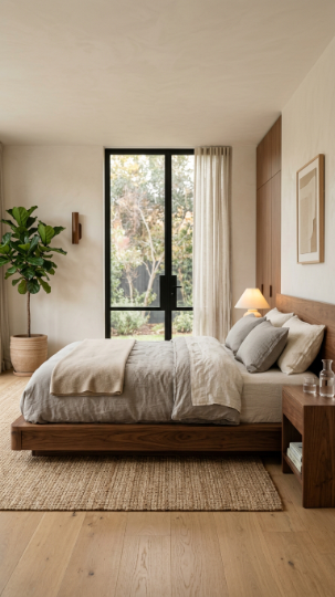 Platform Bed with Clean Lines