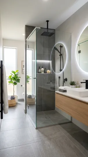 Walk-In Showers with Glass Panels