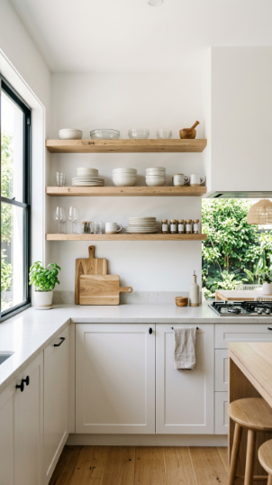Open Wood Shelving