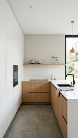 Minimalist Flat-Panel Cabinets
