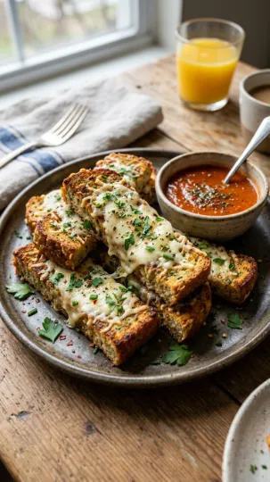 Savory Cheese & Herb French Toast Sticks