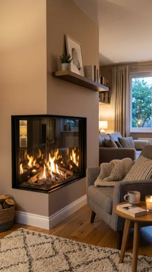 Corner Fireplace