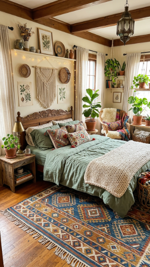Patterned Rugs and Bedding