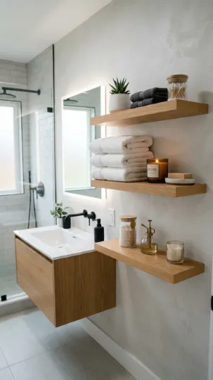 Floating Shelves and Storage